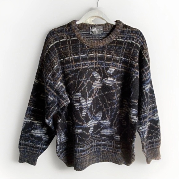 Paul Forticq Wool Alpaca Blend Sweater Made in France Sz L Vintage Style Retro - Picture 1 of 12